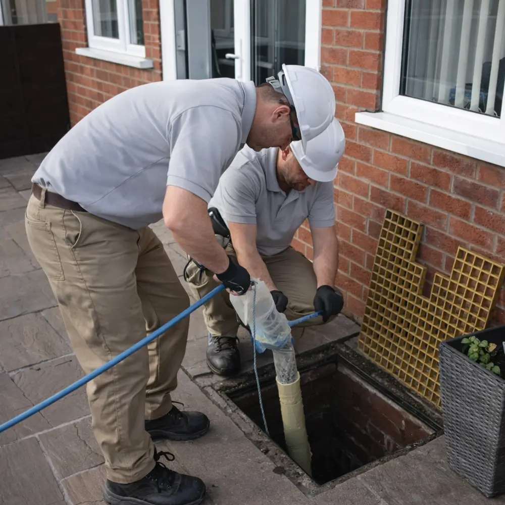 Blocked drain repair service in Wallington